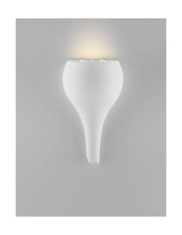Kinkiet gipsowy dekoracyjny Somi 22cm H38cm biały Ograniczona ilość