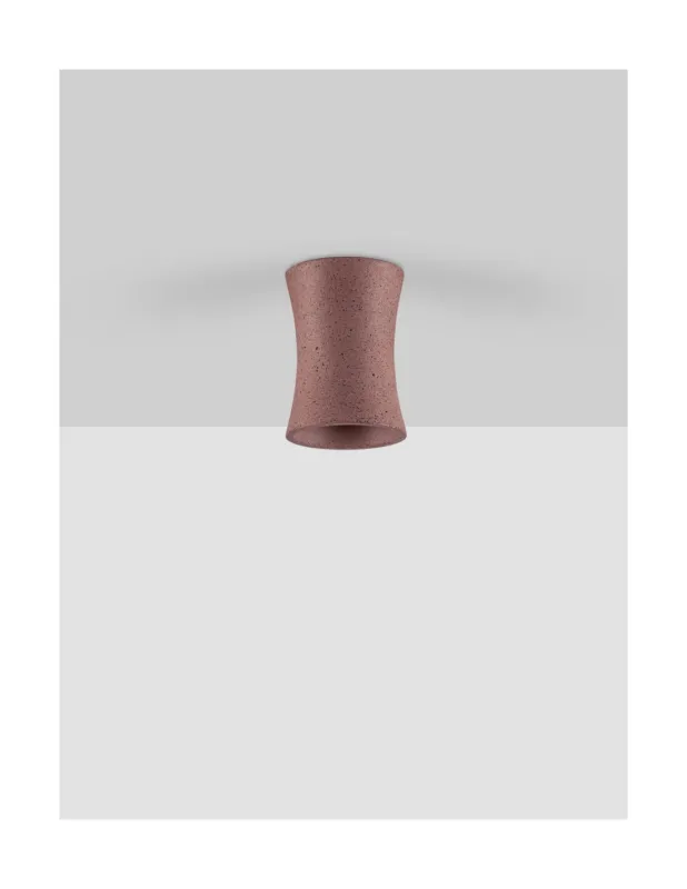 Cena promocyjna Lampa betonowa spot Eipal 8cm brązowo-czerwona