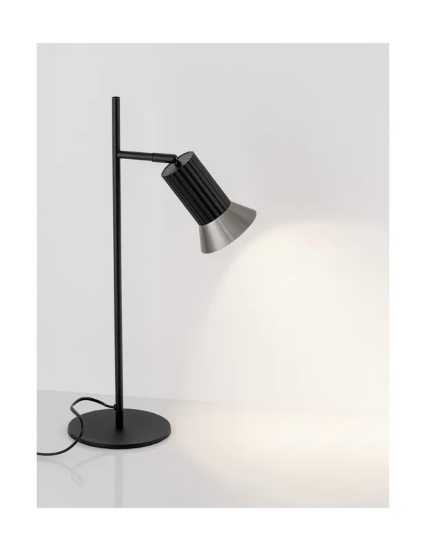 Ekspresowa dostawa Lampa na biurko z regulowanym kloszem Vialu 50cm czarny / oksydowany brąz