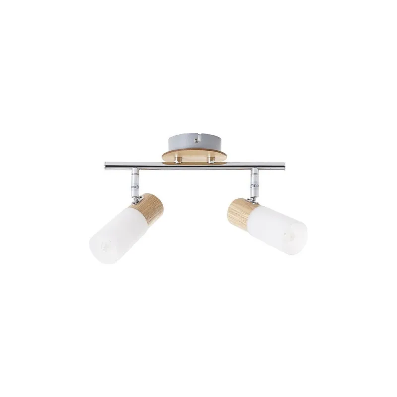 Szybka wysyłka Lampa sufitowa kierunkowa Babsan II Jasne Drewno/Biała Brilliant