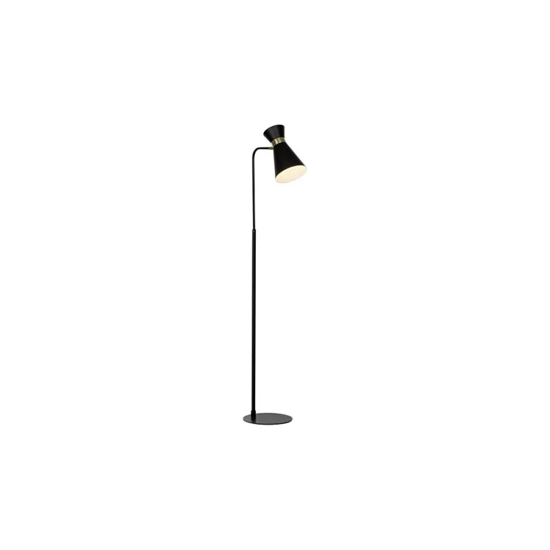 Ostatnia szansa Lampa podłogowa regulowana Goldy Czarny Mat Brilliant