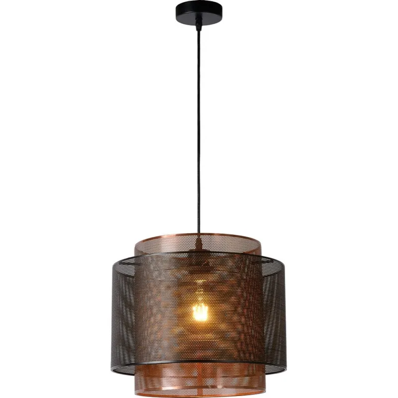 Ekspresowa dostawa Lampa wisząca ażurowa Orrin 34 Czarna Lucide