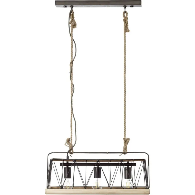 Lampa rustykalna wisząca Narcy 60 Czarny/Brąz Brilliant Ograniczona ilość