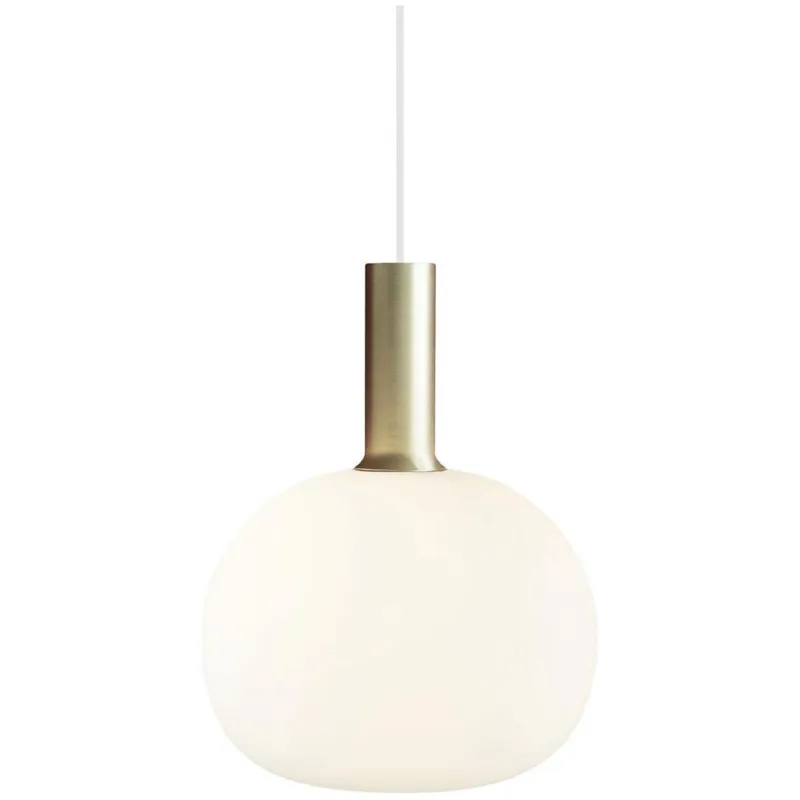 Tani Lampa wisząca szklana Alton 25 Opal/Mosiądz Nordlux