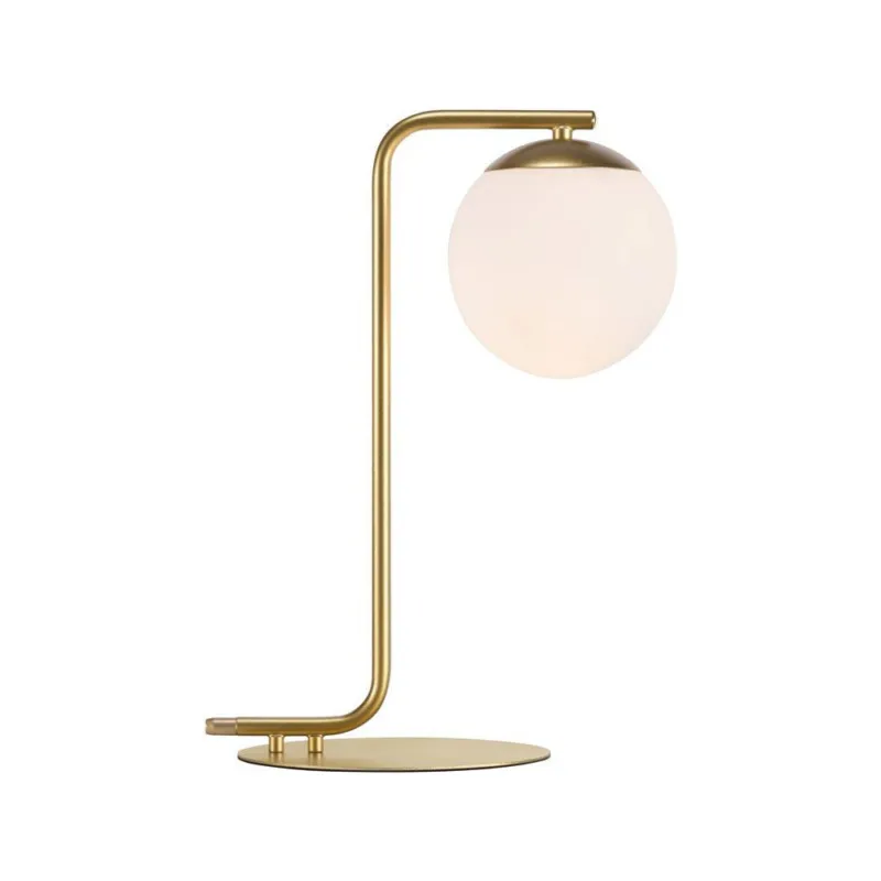 Dostępne od ręki Lampa stołowa szklana kula Grant Mosiądz Nordlux