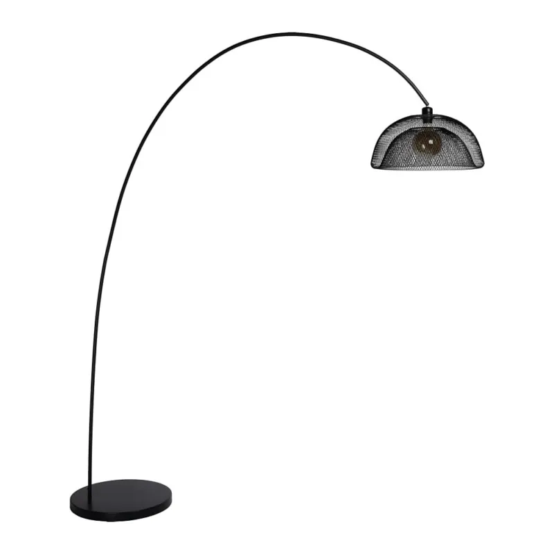 Lampa podłogowa ażurowa łukowa Mesh Czarny Lucide Łatwy zwrot