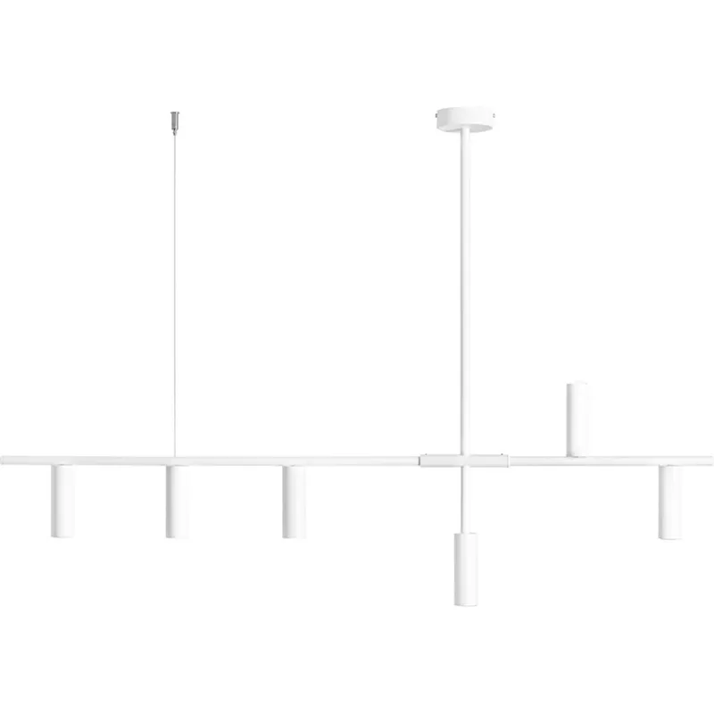 Darmowy zwrot Lampa wisząca podłużna Trevo VI 126cm biała Aldex