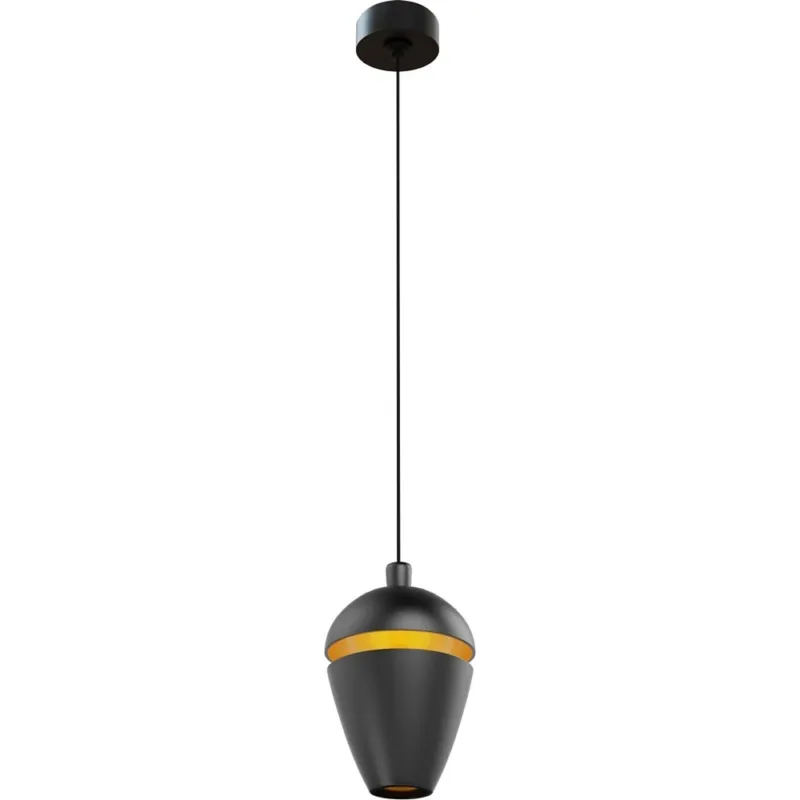 Zniżka Lampa wisząca nowoczesna Cometshine LED 8,3cm czarno-złota MaxLight