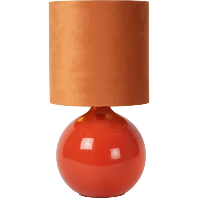 Ekspresowa dostawa Lampa stołowa szklana podstawa Esterad pomarańczowa Lucide