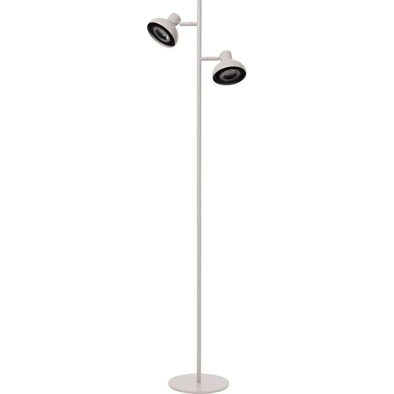 Bezpieczna płatność Lampa podłogowa podwójna loft Sensas biała Lucide