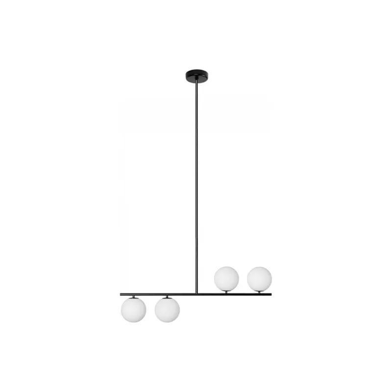 Bezpieczna płatność Lampa sufitowa 4 szklane kule Suguri AXL 90cm biało-czarna Ummo