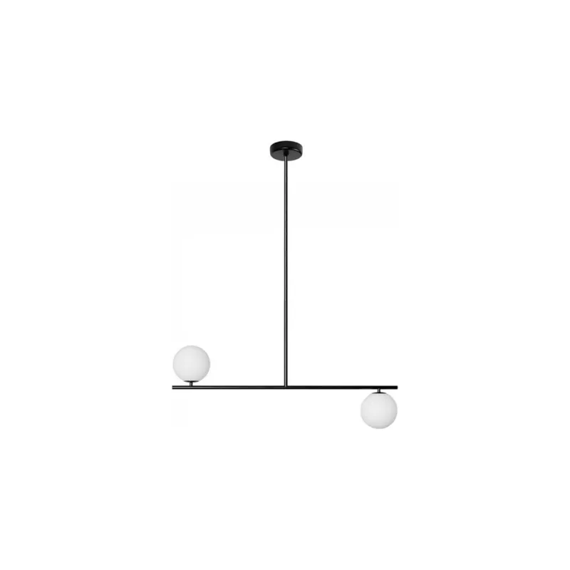 Lampa sufitowa 2 szklane kule Suguri CL 90cm biało-czarna Ummo Bezpieczne zakupy