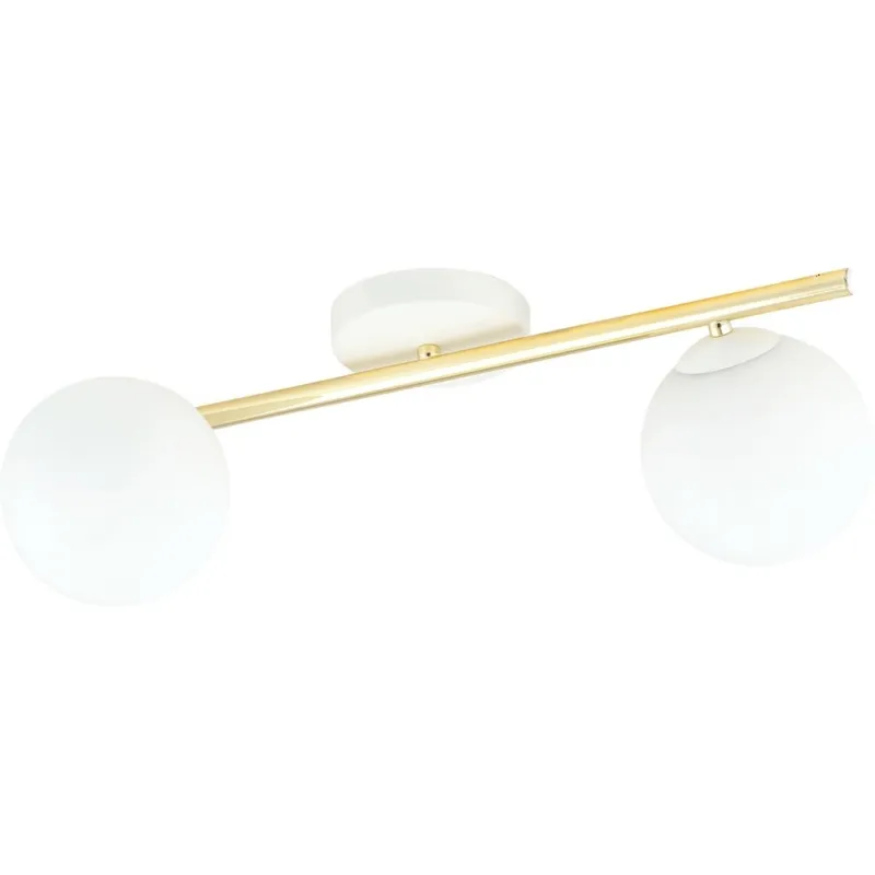 Plafon nowoczesny szklane kule Splendi II 55cm biały/złoty Emibig Oferta czasowa