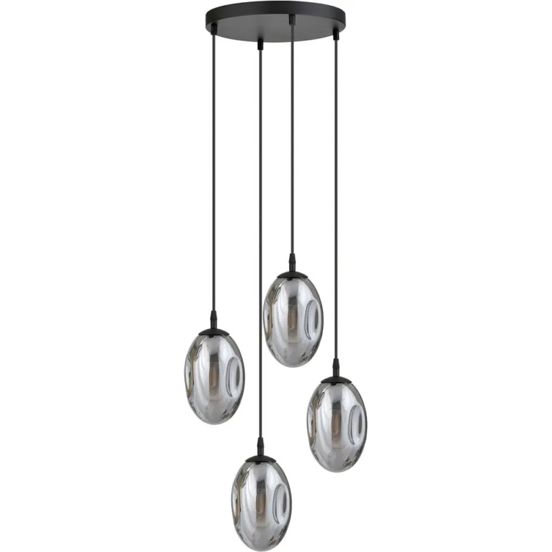 Hit cenowy Lampa wisząca szklana Astral Premium IV 40cm grafitowa Emibig