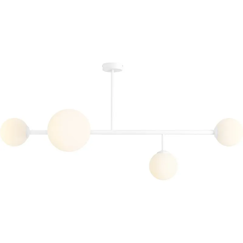 Oferta limitowana Lampa sufitowa szklane kule Dione IV 117cm biała Aldex