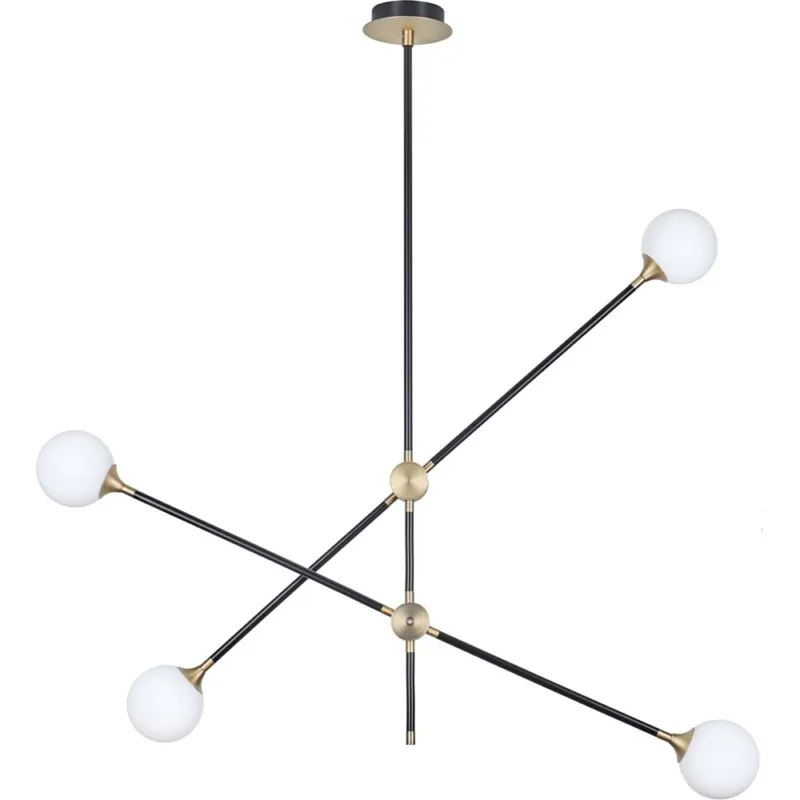 Wyprzedaż Lampa sufitowa szklane kule Spillo IV 92cm biało-czarna Step Into Design
