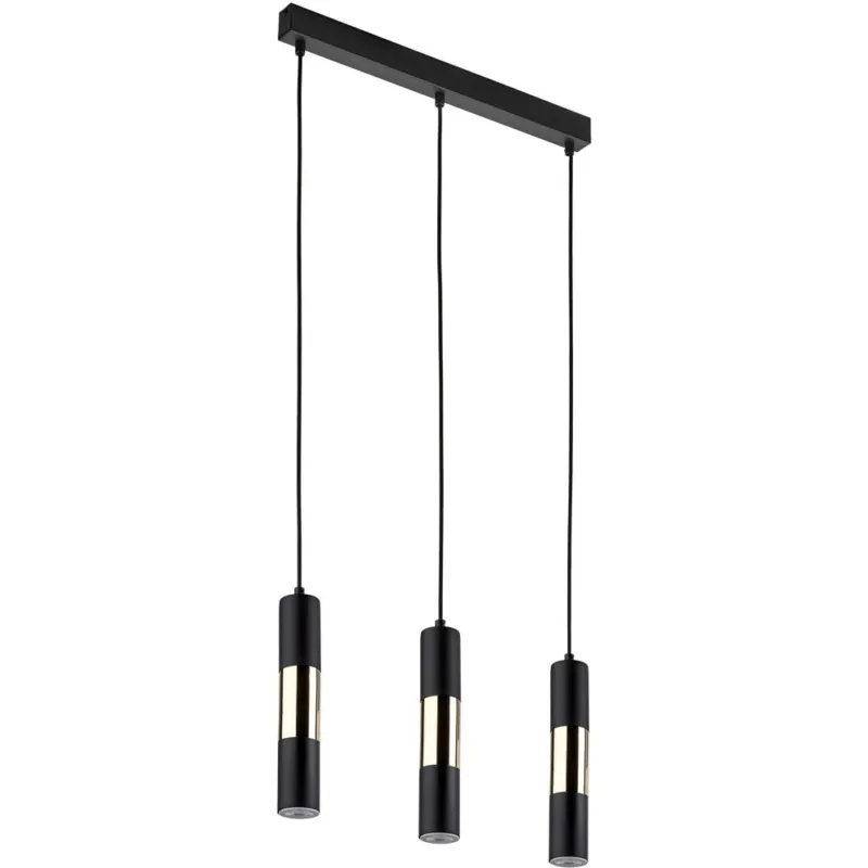 Do wyczerpania zapasów Lampa wiszące tuby Vivien III 50cm czarno-złota TK Lighting