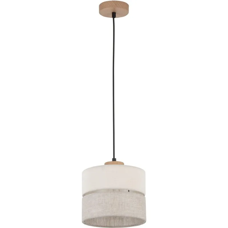 Bezpieczne zakupy Lampa wisząca z abażurem Eco 20cm szaro-beżowa TK Lighting