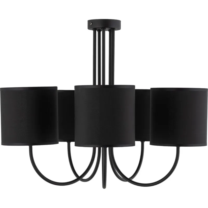 Żyrandol z abażurami Torens V 60cm czarny TK Lighting Hit sprzedaży