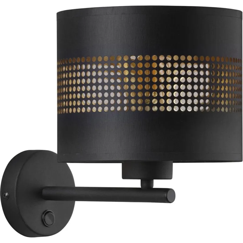 Hit cenowy Kinkiet ażurowy z włącznikiem Tago czarno-złoty TK Lighting