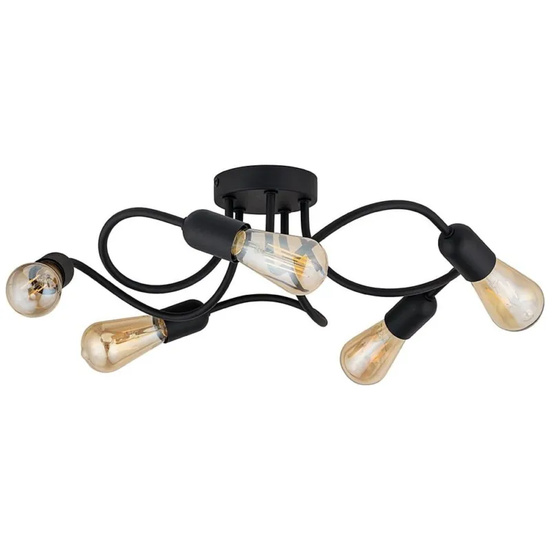 Wyprzedaż Lampa sufitowa regulowana Wave V 50cm czarna TK Lighting
