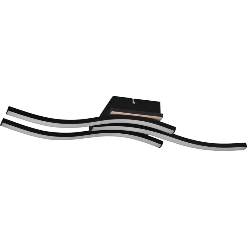 Szybka wysyłka Plafon nowoczesny Route II LED 56x12cm czarny/drewno Reality