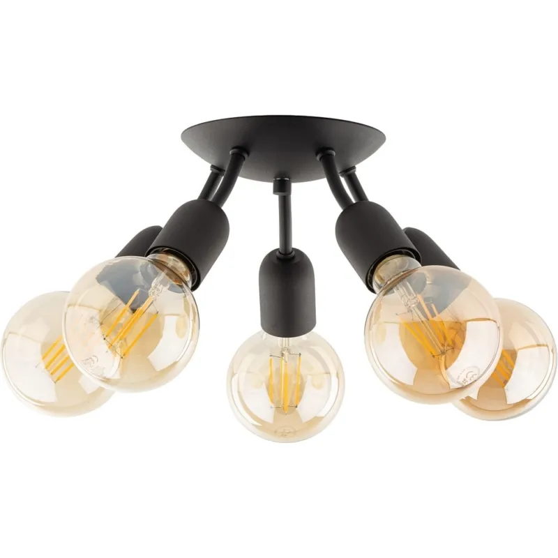 Darmowy zwrot Lampa sufitowa loft Rubio V 28cm czarna TK Lighting