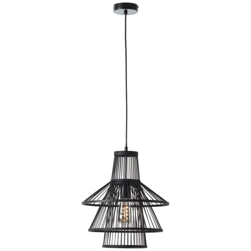 Kup teraz Rattanowa lampa wisząca Hartland w czarnym kolorze