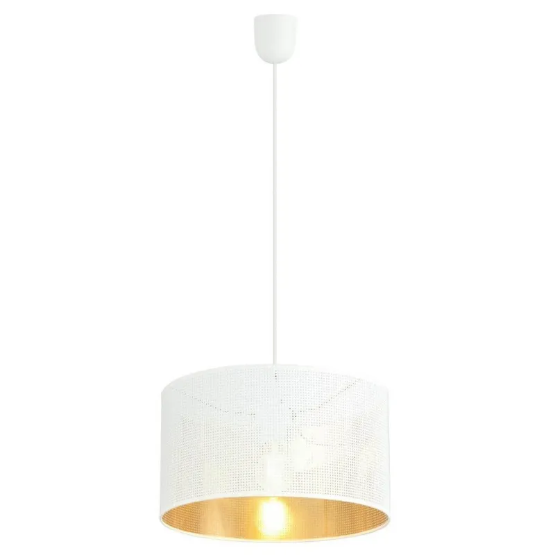 Siateczkowa lampa wisząca Sofia w białym kolorze Niska cena