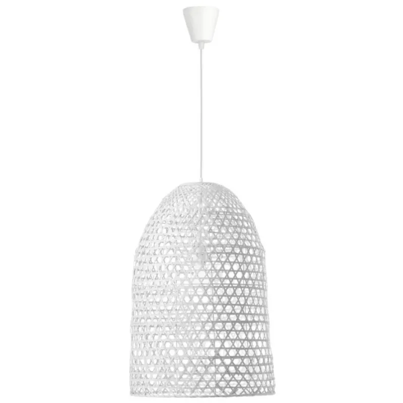 Sprawdź teraz Biała bambusowa lampa wisząca w stylu boho Palmar