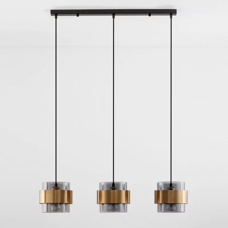 Lampa wisząca Vieja 3 z ozdobnymi elementami na kloszach Darmowy zwrot