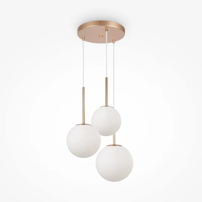 Nie przegap Elegancka lampa wisząca Basic form 3 na złotym stelażu