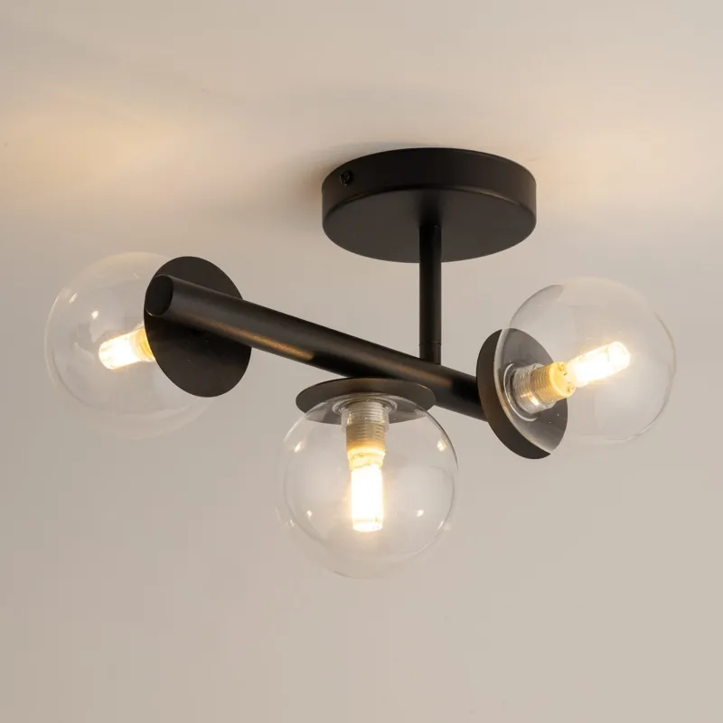 Bezpieczne zakupy Prosta lampa sufitowa Abi 3 na metalowym stelażu