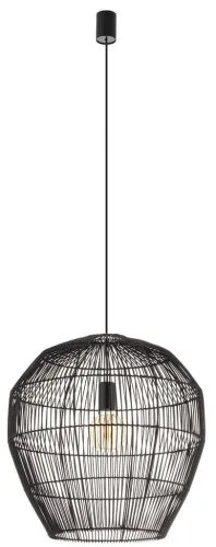 Najlepsza cena Bambusowa lampa wisząca w kolorze czarnym Nowodvorski 11167 Haiti E27 50cm