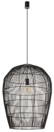 Szybka dostawa Lampa wisząca z dużym czarnym bambusowym kloszem Nowodvorski 11168 Haiti E27