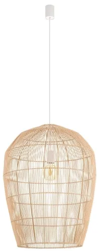 Tani Lampa wisząca z dużym bambusowym kloszem Nowodvorski 11165 Haiti E27