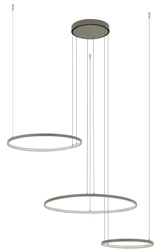 Oliwkowa lampa wisząca trzy ledowe okręgi 30cm 45cm 60cm Nowodvorski 11398 Circolo LED 45W 3000K CRI90 Ograniczona ilość
