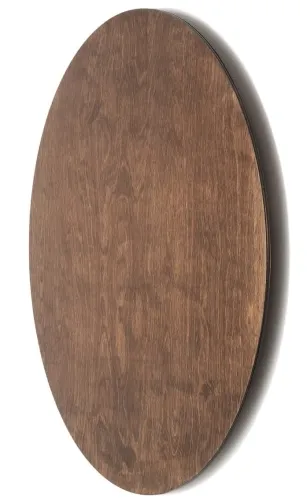 Duży płaski okrągły kinkiet z sklejki w kolorze ciemnego drewna Nowodvorski 11178 Timber LED 22W 3000K CRI90 75cm Wysoka jakość