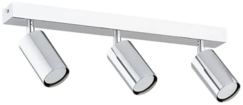 Chromowana listwa 50 cm z trzema reflektorami GU10 Lemir O3153 P3 CH Idun Cena promocyjna