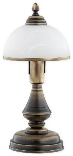 Klasyczna lampa stołowa spód patyna klosz alabaster Lemir O3168 L1 PAT Hermes E27 40cm Dodaj do koszyka