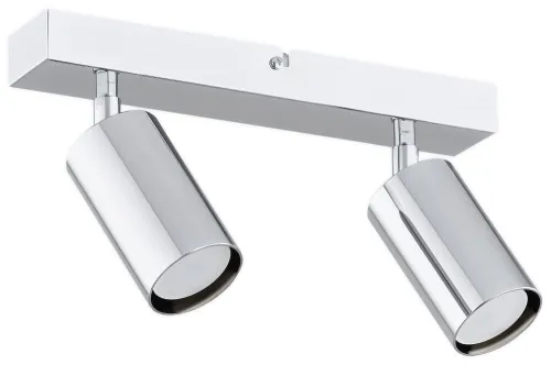 Wysoka jakość Chromowana lampa listwa z dwoma reflektorami spotami Lemir O3152 P2 CH Idun 2xGU10 30cm