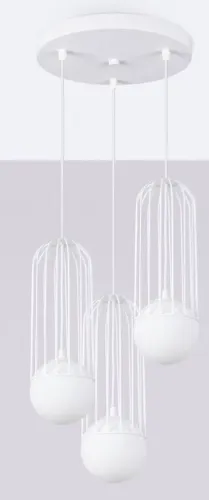 Lampa wisząca z trzema białymi kulami Sollux Lighting SL.1335 Brina 3xG9 34cm Oferta