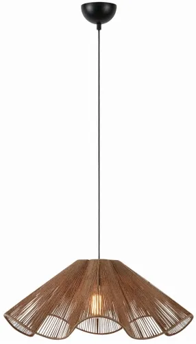 Czarna lampa wisząca z jutowym abażurem MarkSlojd 108681 Nami E27 60cm Bezpieczna płatność