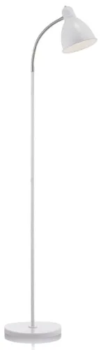 Biała lampa podłogowa z metalowym kloszem na giętkim ramieniu MarkSlojd 104841 Nitta E27 145cm Cena promocyjna