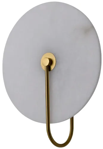 Marmurowy kinkiet z okrągłą tarczą i złotymi matowymi dodatkami Yaskr WL0115 Cyntia LED 8W 3000K 26cm Niska cena