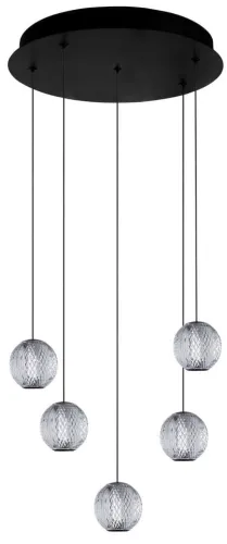 Lampa wisząca wielopunktowa czarna Azzardo AZ6017 Edem 5 Round LED 21W 3000K Hit cenowy