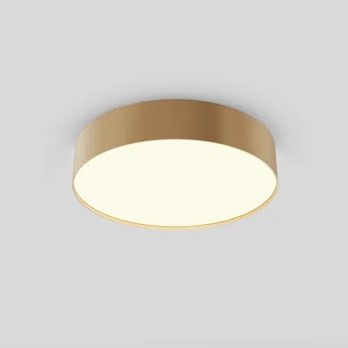 Wyjątkowa oferta Matowy złoty okrągły plafon ledowy Maytoni C032CL-36W3K-RD-MG Zon LED 36W 3000K CRI90 30cm x 6cm