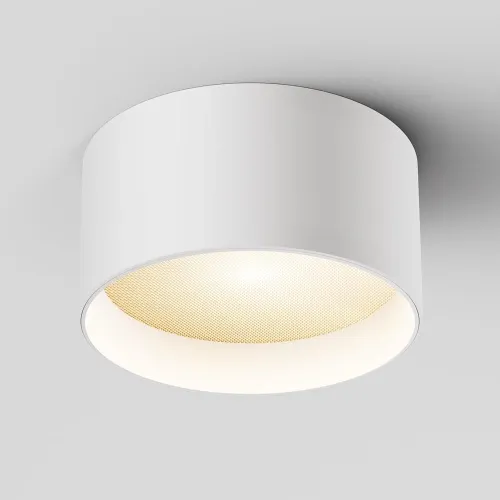 Biała okrągła płytka lampa sufitowa spot Maytoni C089CL-15W3K-W Vega LED 15W 3000K CRI90 110stopni 7cm x 14cm Hit cenowy