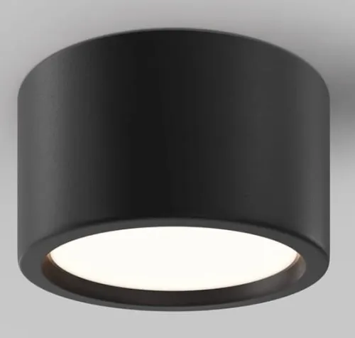 Czarna płytka lampa sufitowa wodoodporna łazienkowa spot Maytoni C090CL-15W3K-B Hydra LED 15W 3000K IP44 9cm x 17,6cm Premium