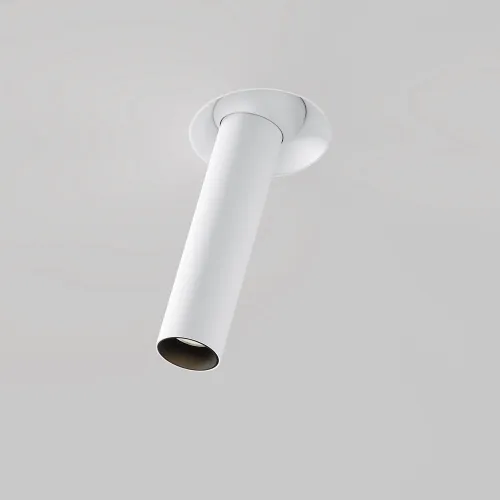 Tani Biała lampa podtynkowa bez ramki z wystającym reflektorem Maytoni C140TRS-L200-7W3K-W Focus T LED 7W 3000K CRI90 36stopni
